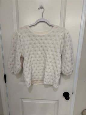 Cyrus Cozy Cream Bubble Knit Women's Sweater | Medium